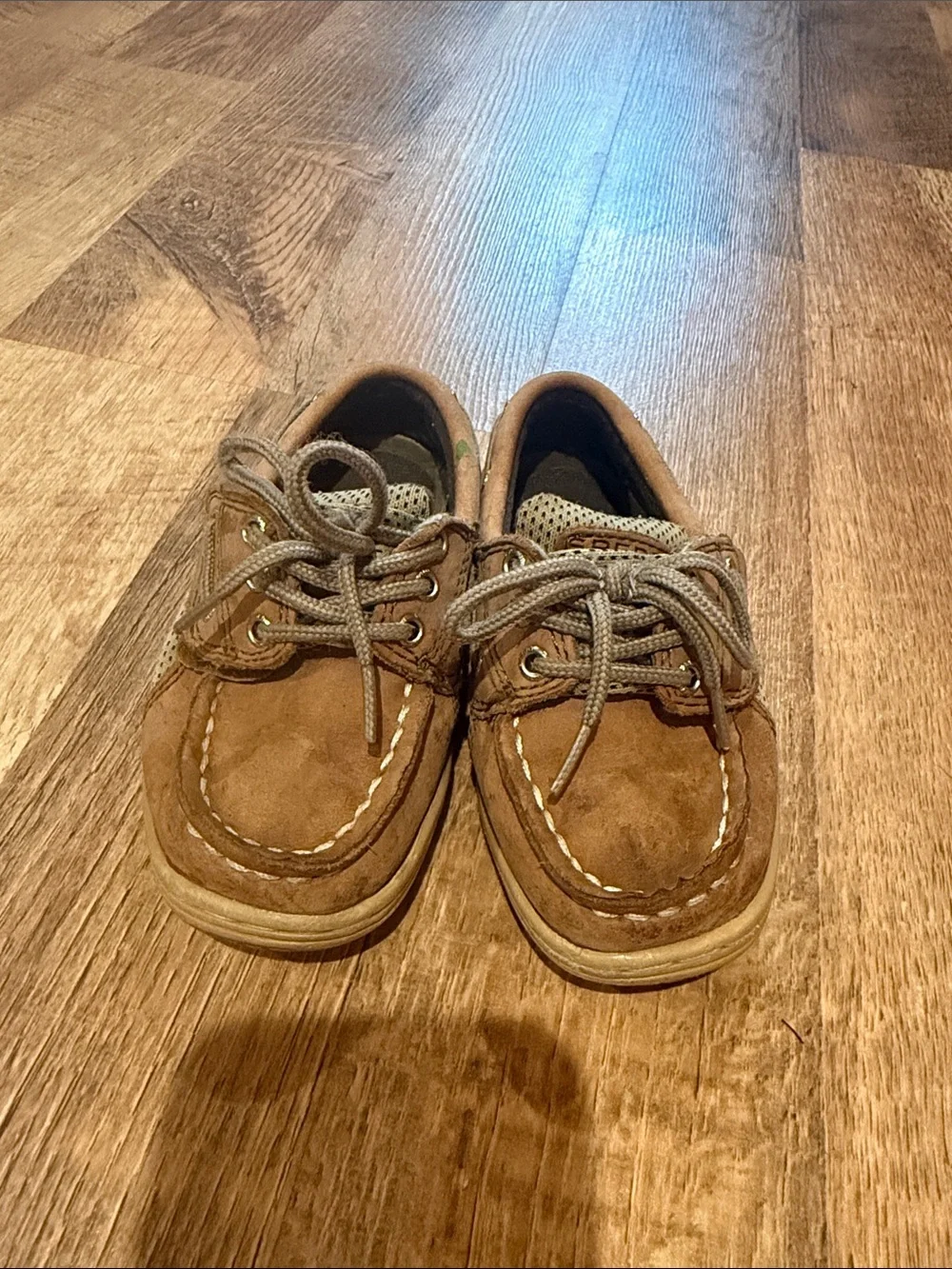 Brown Kids Suede Sperry Shoes - Size 7